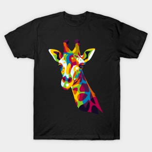 The Colorful Giraffe Head T-Shirt